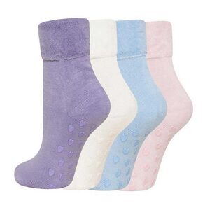 Soxy Womens/Ladies Animals Fleece Lined Socks (Pack of 4) / Pastel